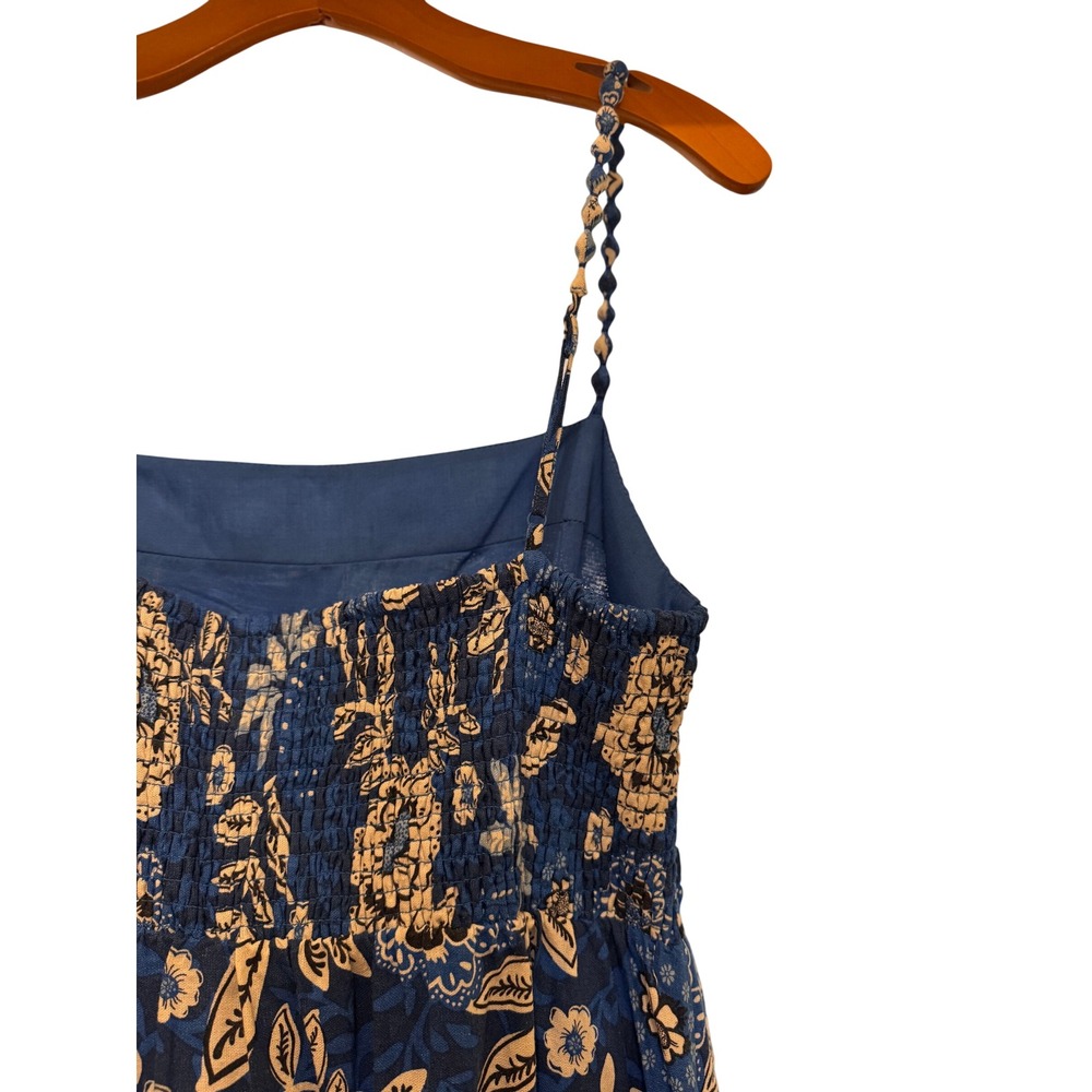 Rachel Zoe Navy and Cream Floral Braided-Strap Midi Dress - Picture 3 of 12